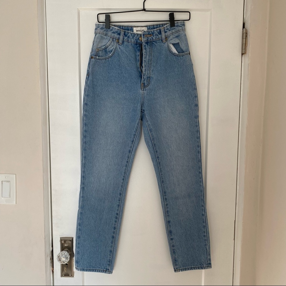ROLLA’S Slim High Rise Duster Jeans